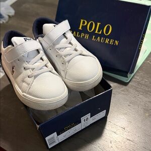 Polo by Ralph Lauren Kids White and Navy Sneakers